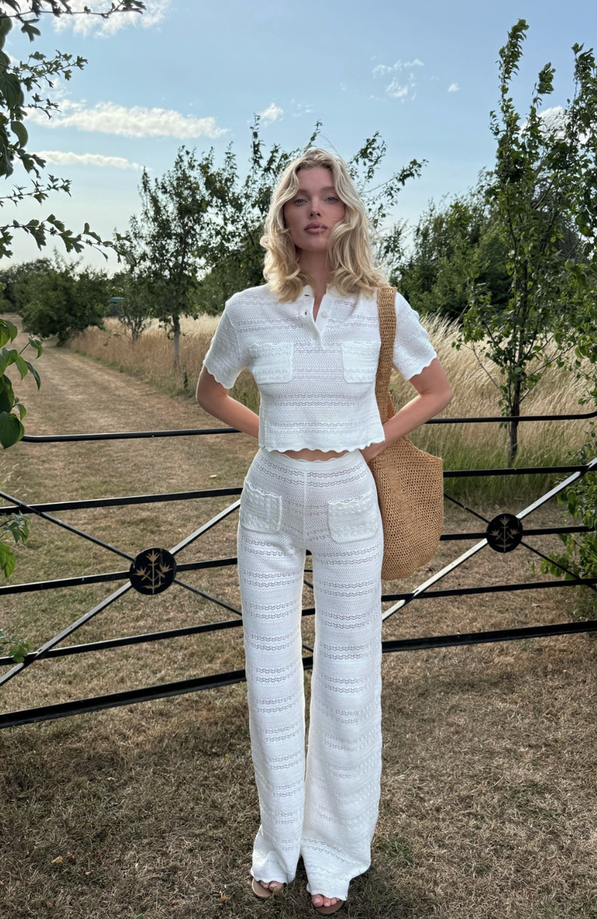 Helsa Kaitltn Scalloped Top and Kaitltn Pants Set